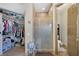 Close up of a standalone shower inside of the main bathroom at 4011 Scott Russell Ct, North Las Vegas, NV 89031