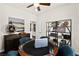 A game room featuring a poker table, four chairs, hardwood floors, and stylish decor at 4350 E Brusca Way, Pahrump, NV 89061