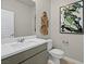 Stylish powder room featuring elegant decor and a modern vanity at 4365 E Brusca Way, Pahrump, NV 89061