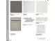 Selection of interior finishes, including cabinetry, countertops, flooring, and backsplash tiles at 4365 E Brusca Way, Pahrump, NV 89061