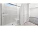 Modern shower with a glass door and tiled walls for a clean look at 4450 E Brusca Ct, Pahrump, NV 89061