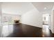 Inviting living room with fireplace, gleaming floors, and backyard access at 6330 Spring Meadow Dr, Las Vegas, NV 89103