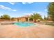 Inviting pool with a spa and well-maintained concrete patio in the backyard oasis at 7119 Wolf Rivers Ave, Las Vegas, NV 89131