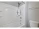 Shower features a detachable head and built in shelves at 9035 Drummer Bay Ave, Las Vegas, NV 89149