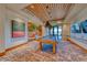 Bright game room features a pool table, textured walls, and a wood plank ceiling at 101 Mirage View Dr, Henderson, NV 89011