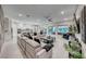 Open-concept living space with a comfortable sectional sofa, adjacent to the kitchen and dining areas at 101 Mirage View Dr, Henderson, NV 89011