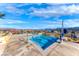 Accessible plunge pool with scenic views overlooking the surrounding landscape and mountain range at 101 Mirage View Dr, Henderson, NV 89011