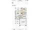 Detailed first floor plan includes a living room, kitchen, dining room, garage and bedroom at 11856 Barona Mesa Ave, Las Vegas, NV 89138