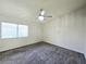 Bedroom featuring plush carpet, a ceiling fan, and bright window at 2035 E Warm Springs Rd # 1017, Las Vegas, NV 89119
