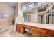 Bathroom features a soaking tub, double sinks, and vanity area at 2801 Byron Dr, Las Vegas, NV 89134