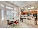 Inviting dining area with shuttered windows and views of the kitchen at 2801 Byron Dr, Las Vegas, NV 89134