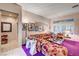 Bright living room with purple carpet and decorative furniture at 2801 Byron Dr, Las Vegas, NV 89134
