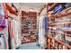 Spacious walk-in closet with custom shelving for shoes and clothing at 2801 Byron Dr, Las Vegas, NV 89134