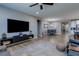 Open layout with living room, dining area, and kitchen, perfect for entertaining at 379 Mano Destra Ln, Henderson, NV 89011