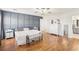 Spacious main bedroom featuring custom wall, ensuite, and hardwood floors at 3966 Crystal Trip Ct, Las Vegas, NV 89129