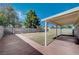 Expansive backyard with a covered patio, offering an ideal space for outdoor enjoyment at 4496 Skyview Dr, Las Vegas, NV 89104