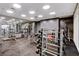Fully equipped gym with free weights and mirrors at 4525 Dean Martin Dr # 909, Las Vegas, NV 89103