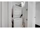 Stackable washer and dryer tucked away behind white door at 4525 Dean Martin Dr # 909, Las Vegas, NV 89103