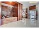 Grand lobby entrance featuring marble accents, chandelier, and reception desk at 4525 Dean Martin Dr # 909, Las Vegas, NV 89103