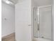 Bright bathroom featuring a modern shower with glass doors and white fixtures at 525 Indian Princess Dr # 101, Las Vegas, NV 89145
