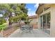 Enjoy outdoor living on this patio with views of the beautifully landscaped yard at 7232 Vista Bonita Dr, Las Vegas, NV 89149