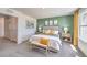 Serene main bedroom featuring a calming color palette and plush carpeted flooring at 7351 Kyle Cove Dr # Lot 208, North Las Vegas, NV 89084