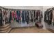 This walk-in closet has ample storage space for clothes and other belongings at 754 Tallgrass St, Las Vegas, NV 89138