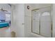 En-suite bathroom offers a glass enclosed shower and neutral walls at 8116 Kokoma Dr, Las Vegas, NV 89128