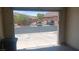 View from inside the garage shows well-kept neighborhood street at 864 Chianti Way, Mesquite, NV 89027