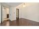 Bedroom features hardwood floors, closet, and ensuite bathroom at 950 Seven Hills Dr # 2924, Henderson, NV 89052