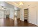 Living space featuring closet space and wood floors at 950 Seven Hills Dr # 2924, Henderson, NV 89052