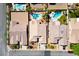 Aerial view of the property showcasing a sparkling pool and well-maintained landscaping at 11157 Sandy Grove Ave, Las Vegas, NV 89144