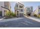 Street view of modern two-story homes featuring desert landscaping and attached garages at 2151 Noble Perch St, Las Vegas, NV 89138