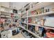 Walk-in pantry with ample shelving for food storage and household items at 2151 Noble Perch St, Las Vegas, NV 89138