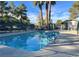 Community pool with palm trees, providing a refreshing and relaxing outdoor space at 2480 Old Forge Ln # 74, Las Vegas, NV 89121