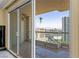 Balcony view of the city's skyline and the surrounding cityscape and sliding glass doors at 2777 Paradise Rd # 2302, Las Vegas, NV 89109