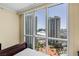 Large windows provide great city views in this bright and airy space at 2777 Paradise Rd # 2302, Las Vegas, NV 89109