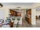 Eat-in kitchen boasts granite counters, custom cabinets, bar seating and stainless steel appliances at 2777 Paradise Rd # 2302, Las Vegas, NV 89109