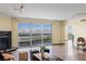 Cozy living room with fireplace and large windows offering breathtaking city views at 2777 Paradise Rd # 2302, Las Vegas, NV 89109