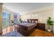 This main bedroom offers access to a balcony and amazing views at 2777 Paradise Rd # 2302, Las Vegas, NV 89109