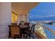Balcony with outdoor seating, offering panoramic views of the city at 2877 Paradise Rd # 2602, Las Vegas, NV 89109