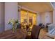Comfortable patio with furniture and an open entrance to the elegant living room at 2877 Paradise Rd # 2602, Las Vegas, NV 89109