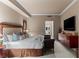 Luxurious bedroom featuring elegant furnishings, a TV, and a comfortable layout for relaxation and entertainment at 2877 Paradise Rd # 2602, Las Vegas, NV 89109