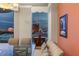 Contemporary dining room with city views, comfortable seating, and a decorative wall at 2877 Paradise Rd # 2602, Las Vegas, NV 89109