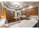 Well-appointed kitchen with a wine cooler, stainless appliances, and an eat-in bar at 2877 Paradise Rd # 2602, Las Vegas, NV 89109