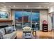 Chic living room with city views, fireplace, and refined décor at 2877 Paradise Rd # 2602, Las Vegas, NV 89109