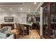 Living room featuring a bar area, hardwood floors, and tasteful decor at 2877 Paradise Rd # 2602, Las Vegas, NV 89109