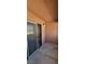 Covered patio with sliding glass door and storage closet at 3151 Soaring Gulls Dr # 2058, Las Vegas, NV 89128