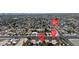 Aerial view highlighting the property's location at Smoke Ranch Rd and N. Michael Way at 5400 Paul Kurtz Way # 105, Las Vegas, NV 89108