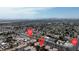 Wide aerial view of the city highlighting the property's location at Smoke Ranch Rd and N. Michael Way at 5400 Paul Kurtz Way # 105, Las Vegas, NV 89108